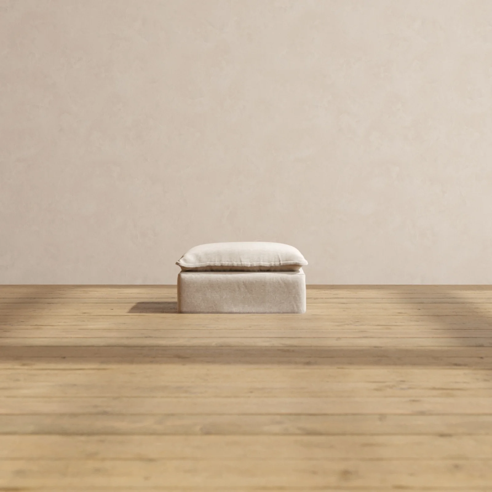 Slipcover Only - Modular Washable Ottoman in Oat