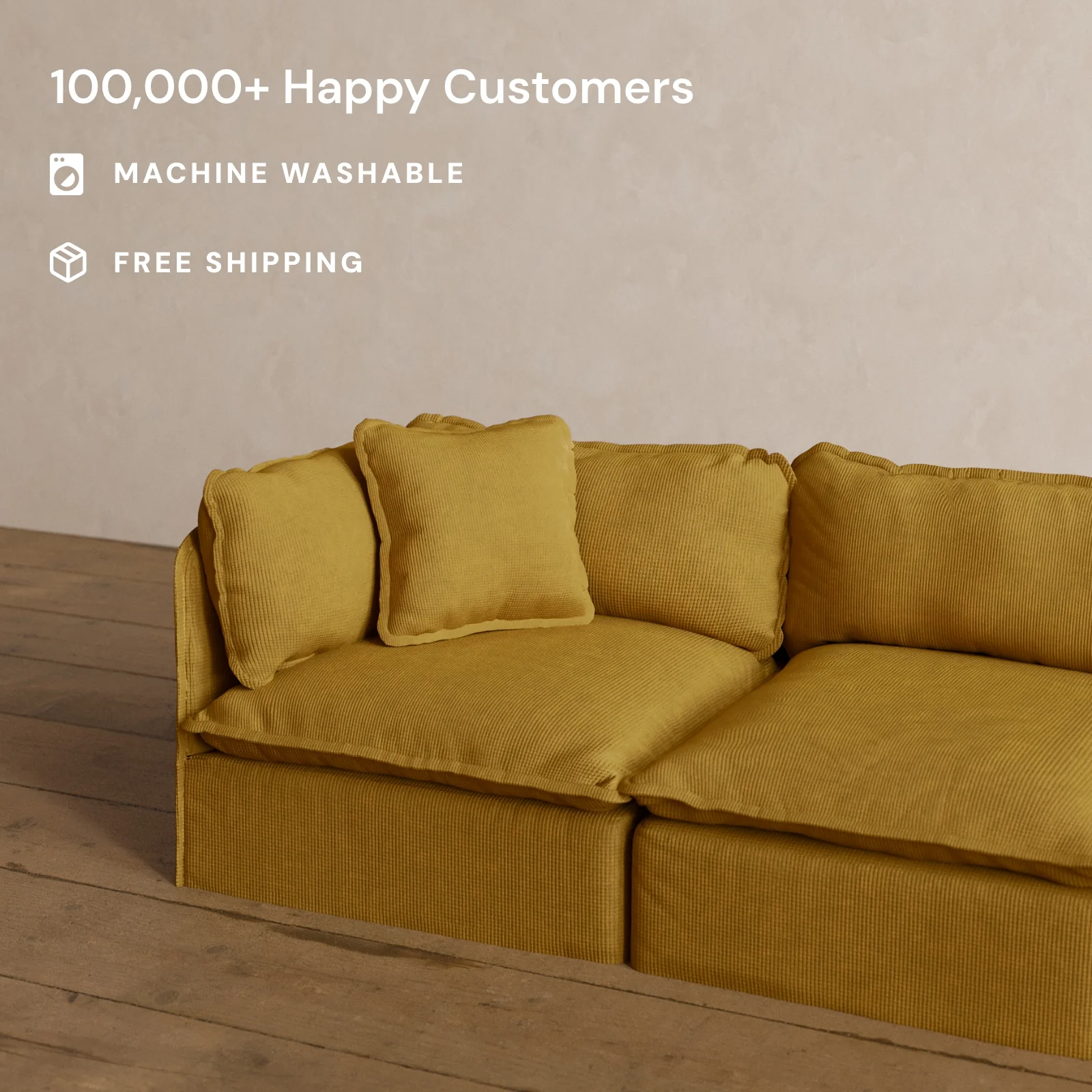 Square Performance Accent Pillow 18 x 18 in Kiiro - Image 2