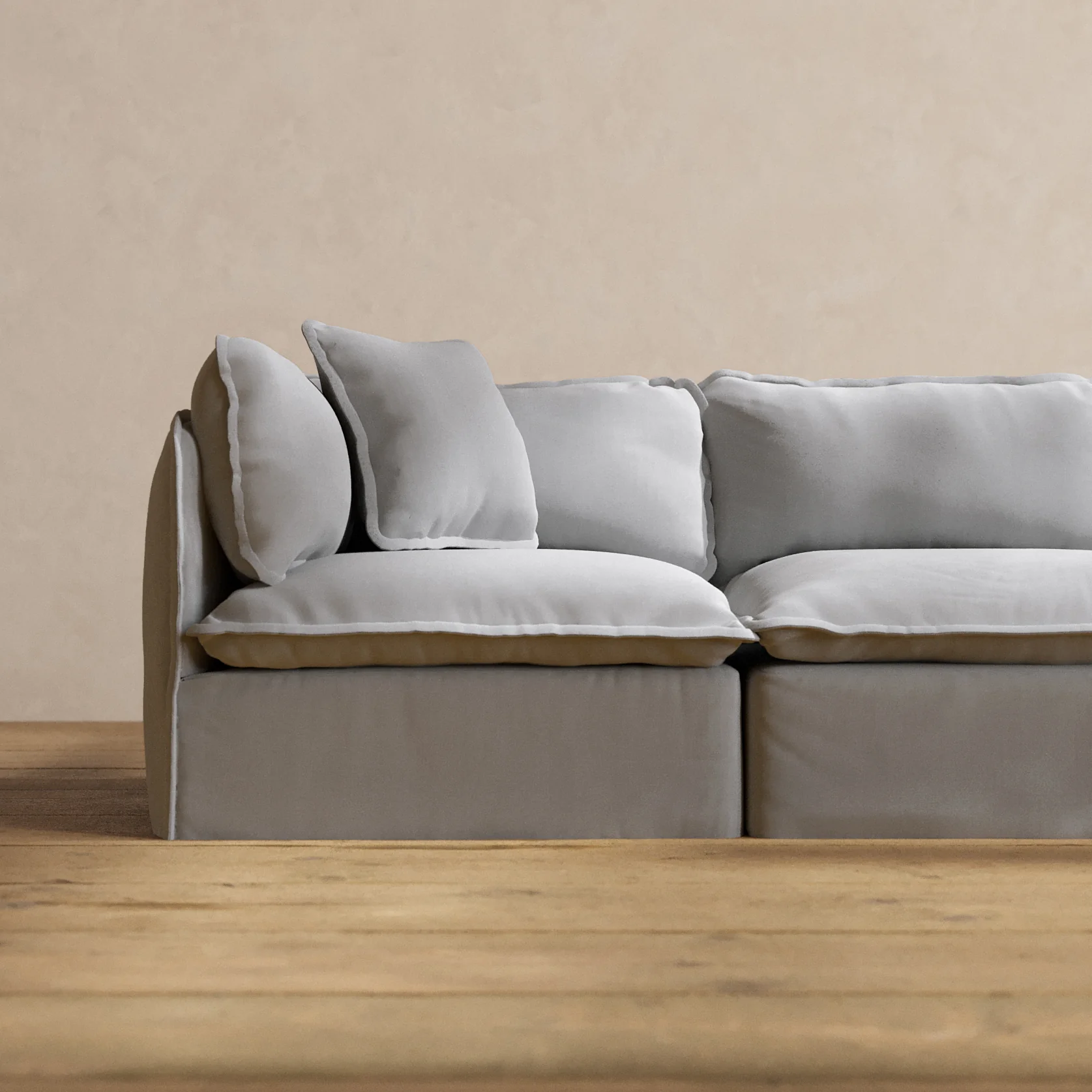 Square Performance Accent Pillow 18 x 18 in Pumice
