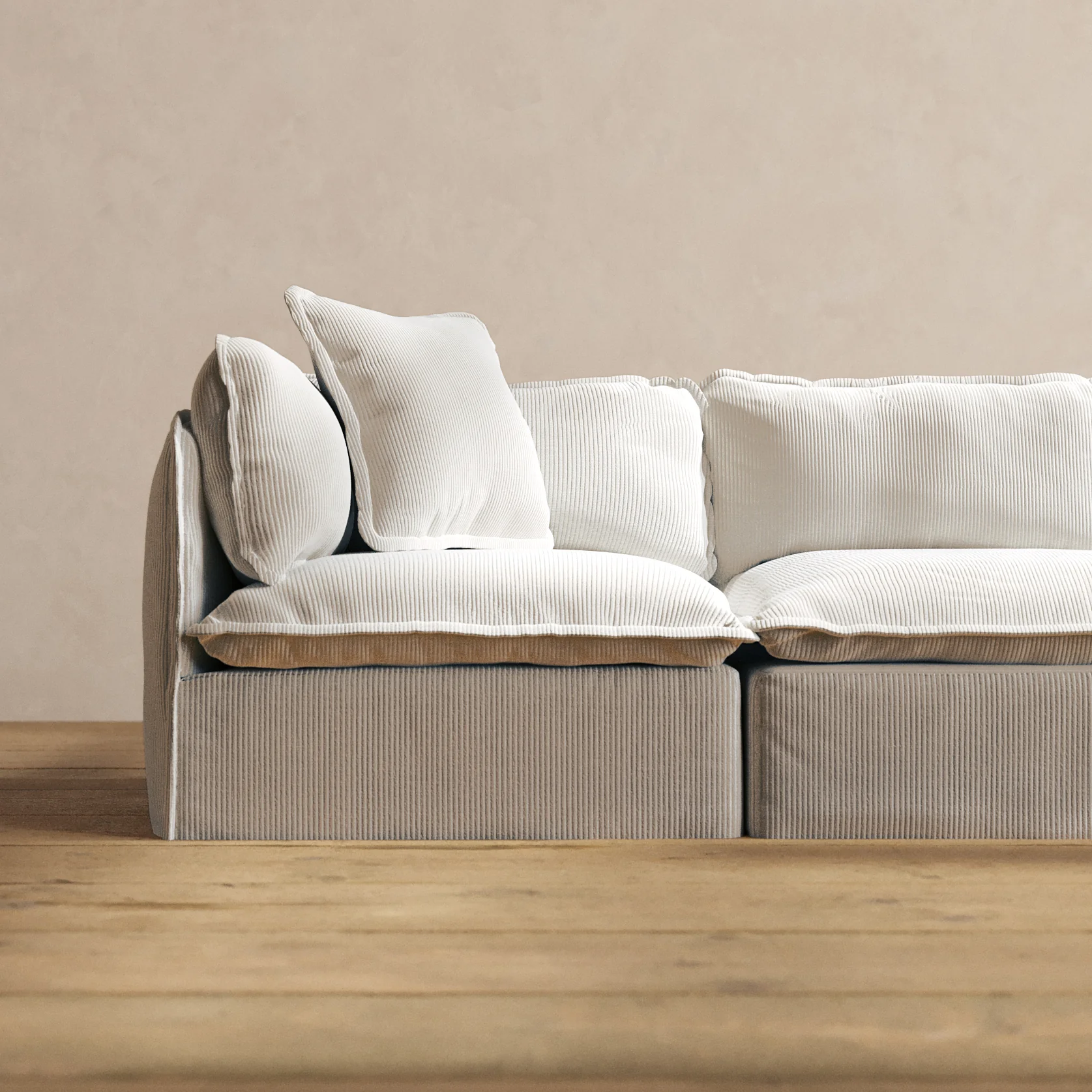 Square Performance Accent Pillow 20 x 20 in Milk