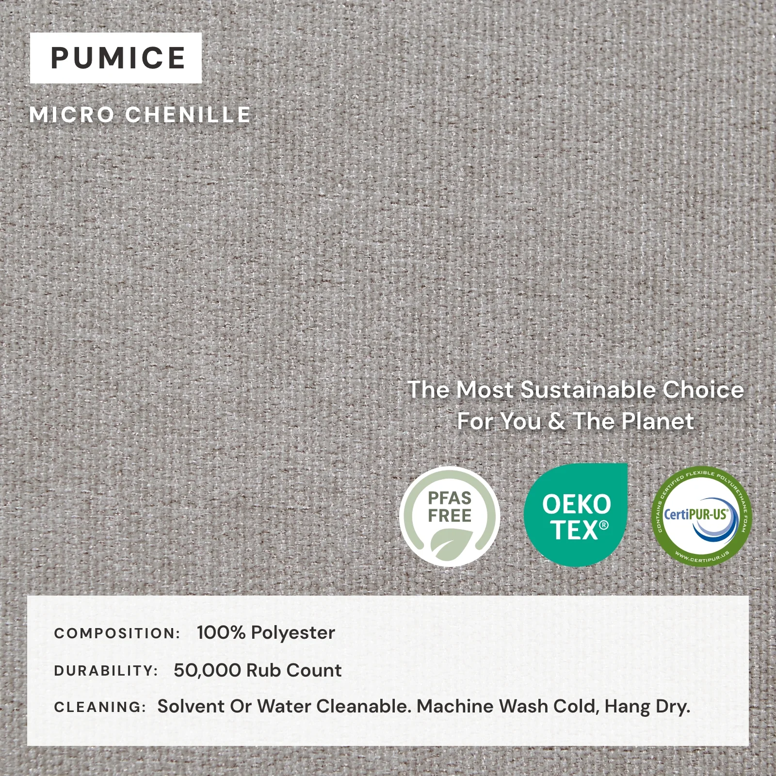 Square Performance Accent Pillow 20 x 20 in Pumice - Image 4