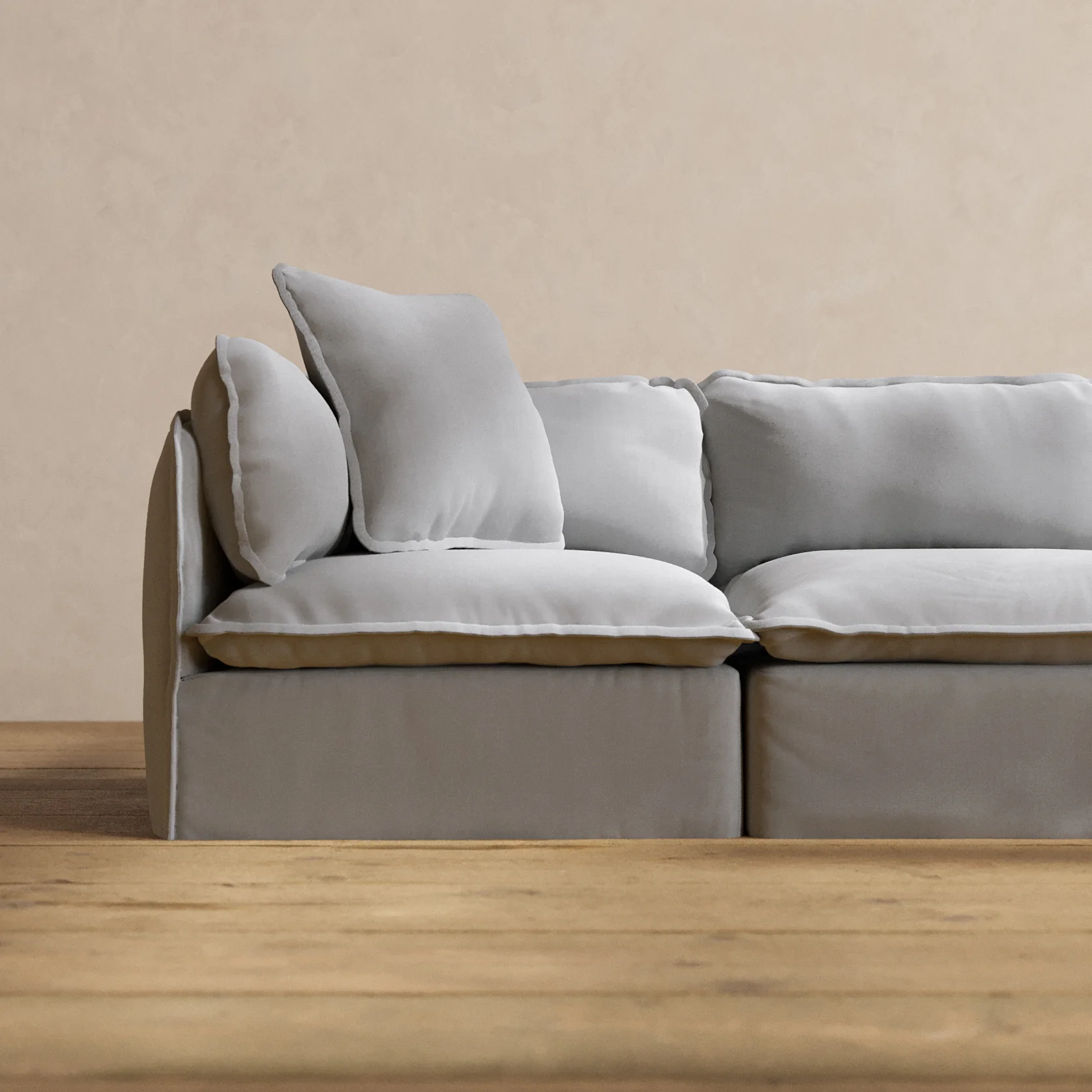 Square Performance Accent Pillow 22 x 22 in Pumice