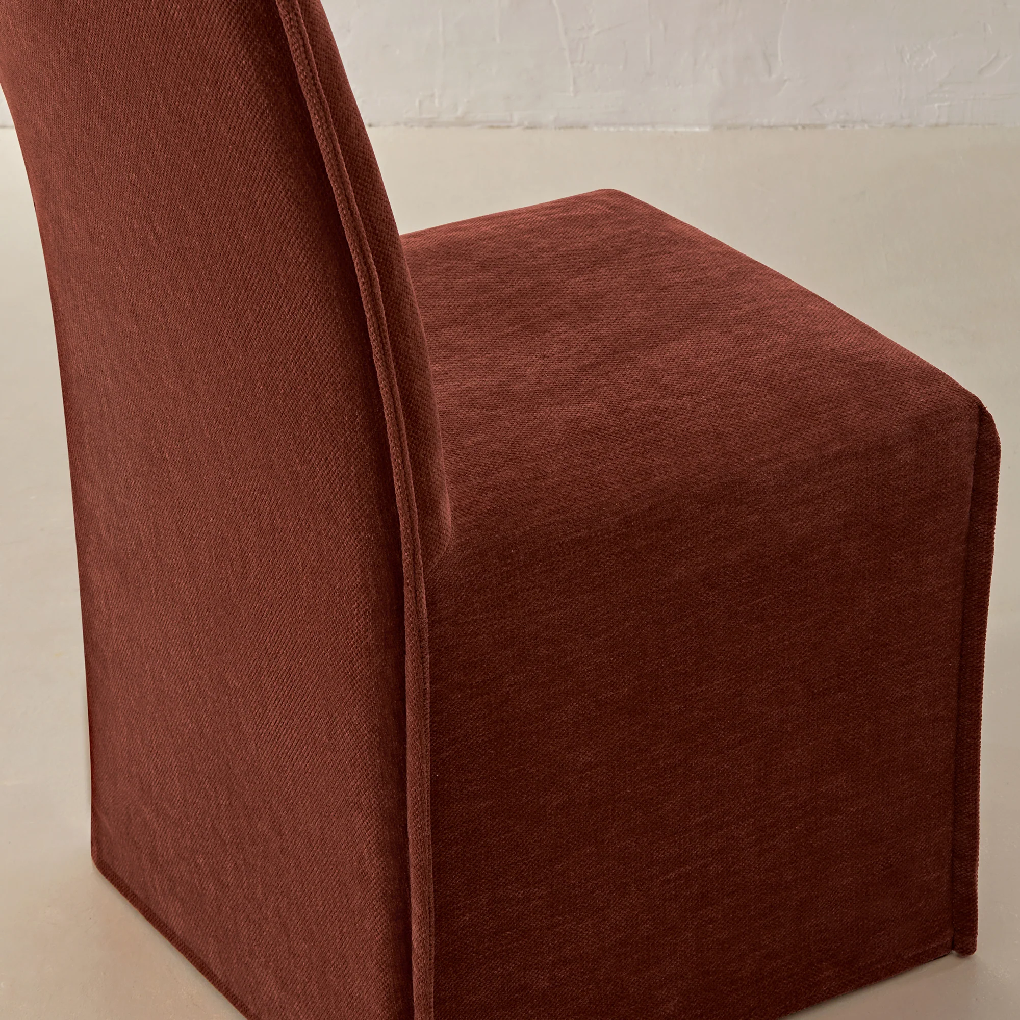 Washable Upholstered Dining Chair | 15" Back Height in Rust - Image 7