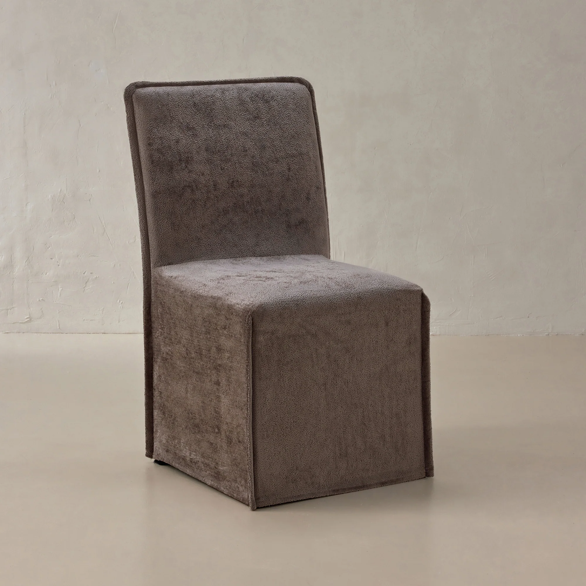 Washable Upholstered Dining Chair | 19” Back Height in Caviar