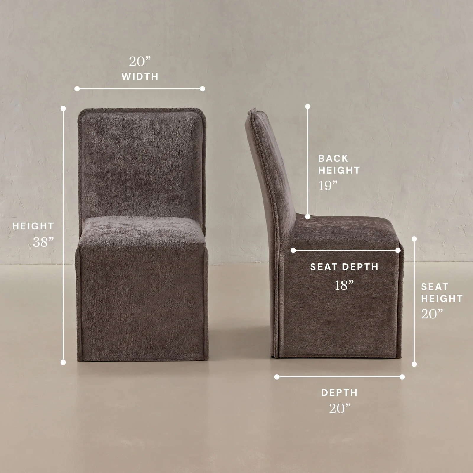 Washable Upholstered Dining Chair | 19” Back Height in Caviar - Image 5
